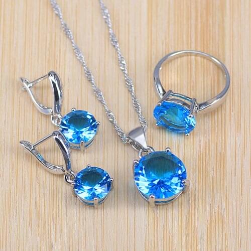 Lowest price, the most classic style Silver Color costume jewelry set for women pendant necklace earrings ring christmas gift