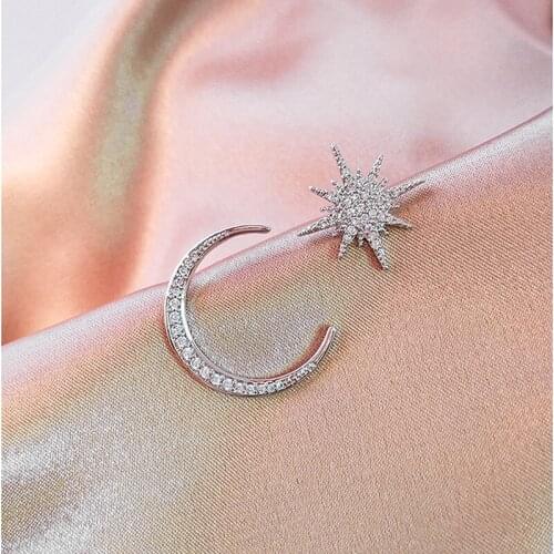 2021 New Simple Xingyue Earrings Korean Asymmetrical High Sensation Earrings Fashion Earrings Hypoallergenic Exquisite Earrings