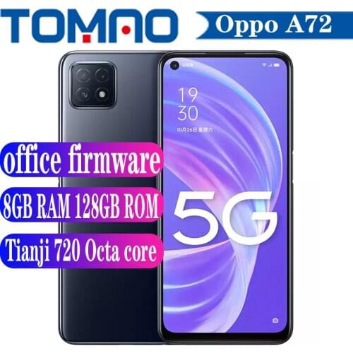 Original New OPPO A72 5G Smartphone 90HZ 6G 8G RAM 128G ROM Tianji 720 Octa core 6.5inch LCD 4040Mah 18W Fast Charge Google play