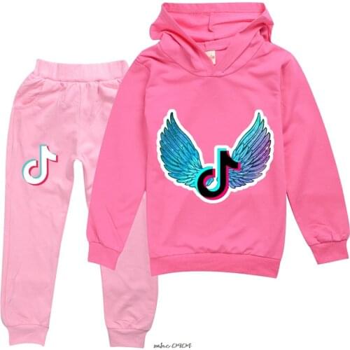 Tik Tok Girls Clothes Baby Long Sleeve Hoodies T Shirt +Pants for Boys Spring Set Outfits 2Pcs Girls Christmas Clothes Set
