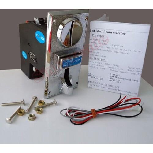 Advanced JY-928 CPU Multi Coins Selector coin Acceptor accept 8 type of coins for Vending Arcade Machine