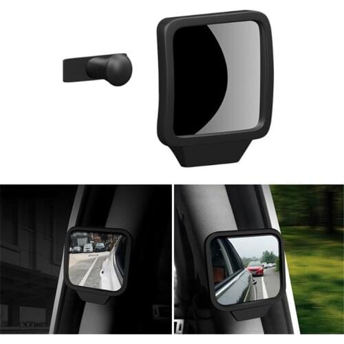 Universal Accessories Car Auto Square Blind Spot Mirrors 360 Rotation Wide Angle Adjustable Rear View Mirror Safety