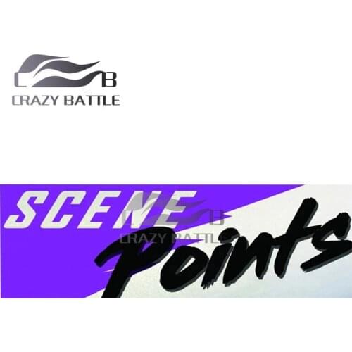 Crazy Battle 13 x 4.2cm Scene Points Vinyl Car Stickers Surfboard Decoration Windows Bumper Trunk VAN SUV Decal Decoration