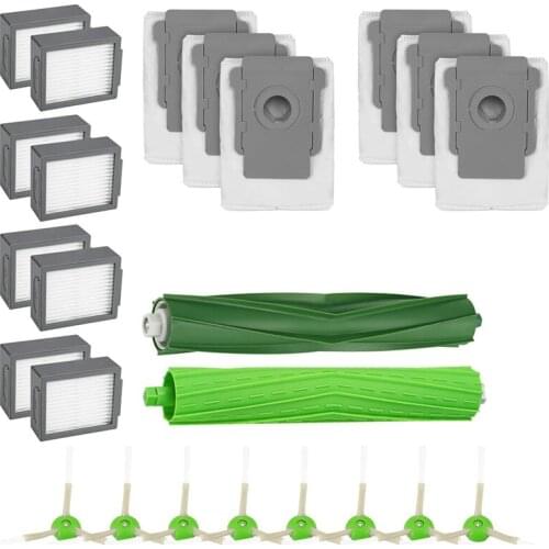 AD-24 PCS Replacement Parts Compatible for IRobot Roomba I7 E5 E6 I3 Vacuum Cleaner Accessories Kit Brush Filter Dust Bag