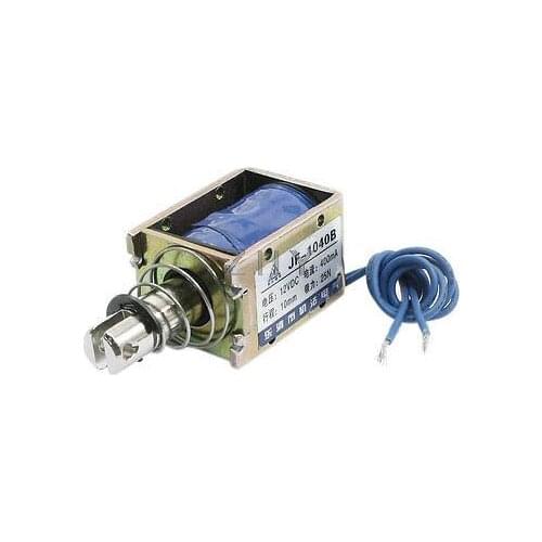 1PC JF-1040B 24x29x40 24*29*40 DC 12V DC 24V 400mA Suction 25N Stroke 10mm Push Pull Type Open Frame Solenoid Electromagnet
