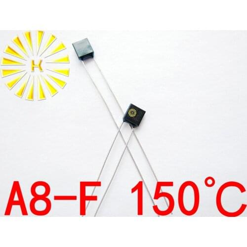 100% Original A8-F 150 degree Thermal Cutoff RH150 Thermal-Links 2A 250V Black Square Temperature Fuse x 500PCS