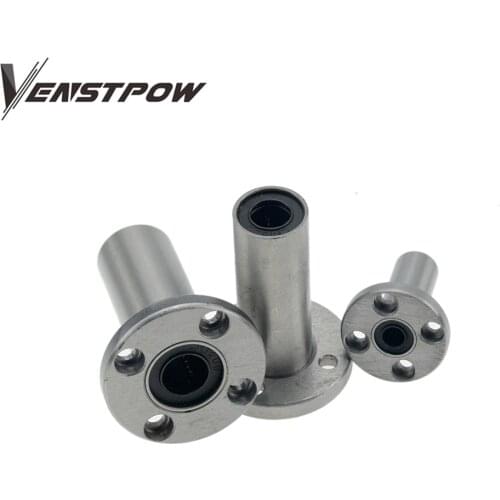2pcs/lot LMF10LUU LMF8UU LMF6UU LMF12UU LMF16UU LMF20UU LMF25UU 10mm flange linear bearing CNC parts for 3D printer linear Rod