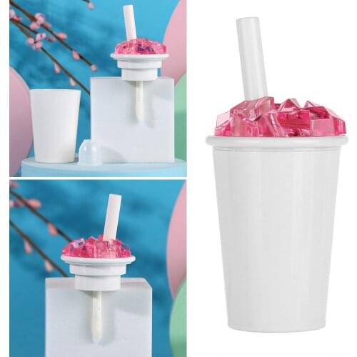 6ml Novelty Drink Bottle Lip Gloss Tube Bottle Powder Cap Empty Lipstick Tube Plastic Transparent Lip Gloss Cosmetic Packaging