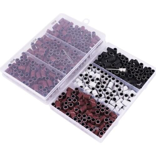 210Pcs/Box 80''/120''/180" Nail Art Sanding Bands Accessory For Electric Machine Nail Drill Bits Nail Gel Polish Remover Tools