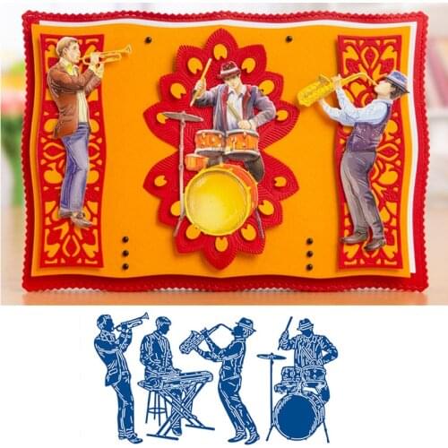 Drum Set Band Man Metal Cutting Dies For DIY Scrapbooking Photo Album Decorative Embossing Paper Cards Craft Die Cut