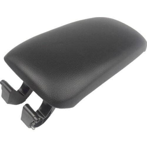 Black Leather Black Cloth Black Storage Box Center Console Arm Rest Cover Pad For A3 2003-2012