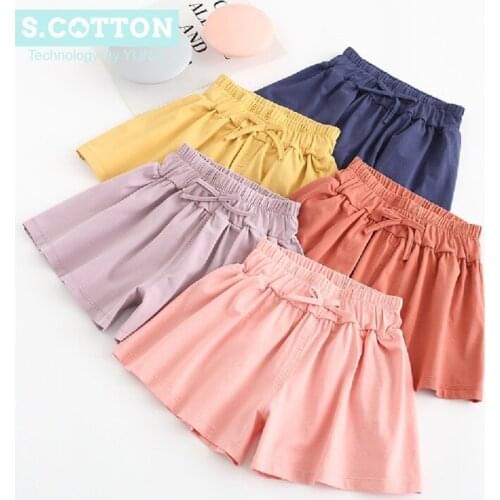 Childrens Cotton Casual Shorts Summer Girls Kids Beach Shorts New Fashion Short Pants