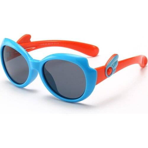 Kids Silicone Safety Polarized Sunglasses Cute Trendy Fashion Shade UV Protection Boys Girls Sun Eyewear Gift for Children 2021
