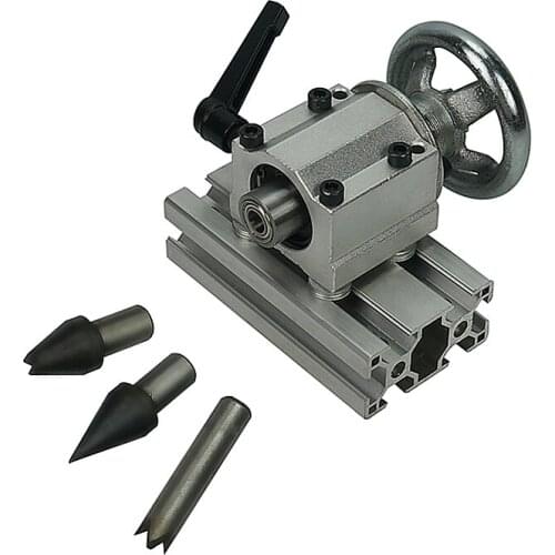 DIY CNC lathe tailstock center height 55mm with 3pcs tail center for rotary Axis 4th A Axis Engraver Milling Machine