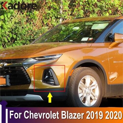 For Chevrolet Blazer 2019 2020 ABS Chrome Front Foglight Cover Trim Fog Light Bezel Protector Sticer Frame Accessories
