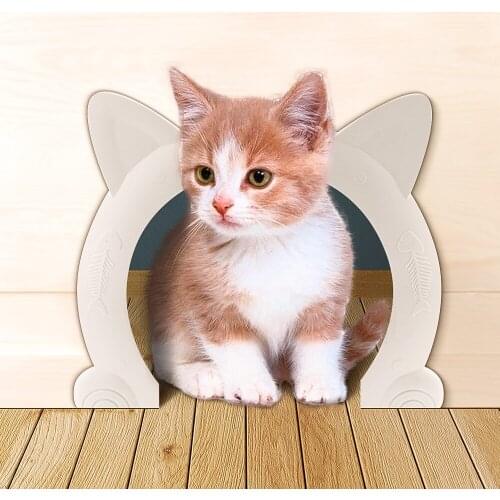 Cat Door Hole Access Direction Controllable Toy 27X17X22.5CM For Pet Training Cats Kitten ABS Plastic Small Pet Gate Door Kit