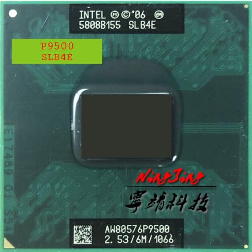 Intel Core 2 Duo Mobile P9500 SLB4E SLGE8 2.5 GHz Dual-Core Dual-Thread CPU Processor 6M 25W Socket P