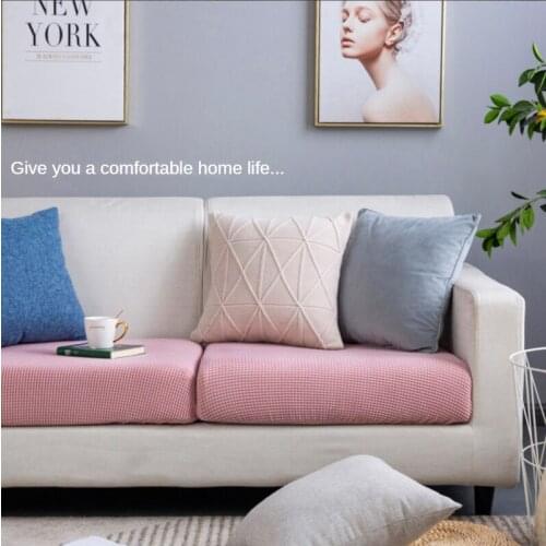 Corn velvet sofa knitted sofa hat pure color simple full cover cushion cover single double concubine combination sofa cover