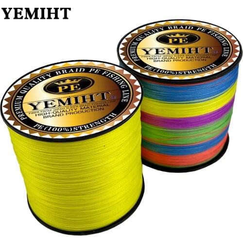 YEMIHT 12 Strands 9 Strands Braided PE Fishing Line 100M 300M 500M 1000M Strong Multifilament Durable Fishing Line Tool