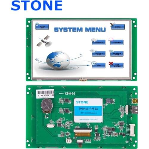 STONE 7.0 Inch HMI TFT LCD Display Module with GUI Design Program + RS232/RS485 Interface