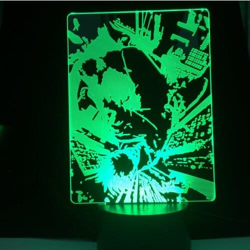Satoru Gojo Anime Lamp Jujutsu Kaisen 3D Led Night Light Lamp for Bedroom Decor Nightlight Kids Child Birthday Gift 3d Lamp