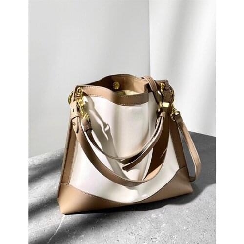 2021 New Design Leather Large Capacity Bucket Bag Fashion Messenger Bag Multifunctional Tote Handbag Bag For Women