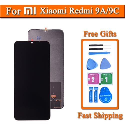 6.53 inches Screen For Xiaomi Redmi 9A Display LCD Touch Screen Digitizer For Redmi 9C LCD Replacement Phone Parts Assembly