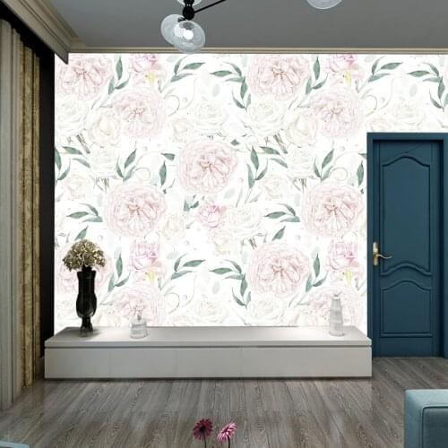 Custom Photo 3d peony wallpaper Mural Wall Papers for Living Room Sofa Bedroom Home Decor Removable Contact Paper wall murals
