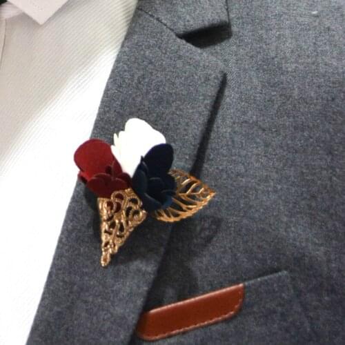 Wedding Corsage Groom Brooches Business Banquet Cocktail Party Lecture Dress Suit Accessories