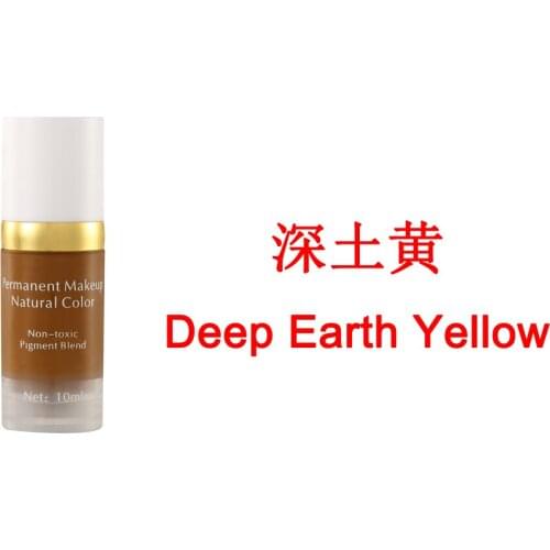 Deep earth yellow imported vacuum sterile manual eyebrow tattoo ink permanent makeup pigmen paint 10ml