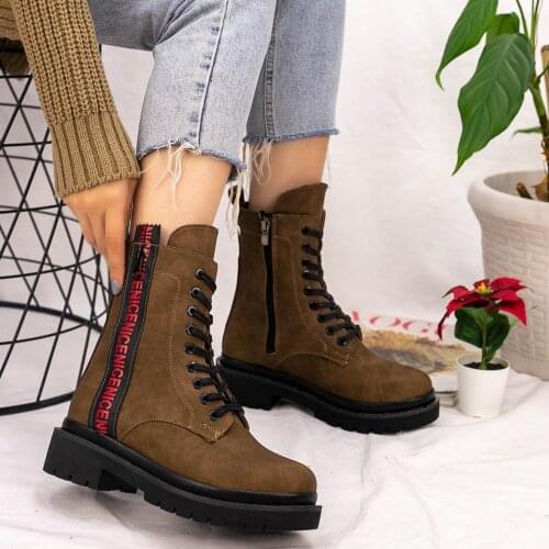Tonar Halenx Mink Nubuck Women 'S Boots New Season Zipper Trend Fashion