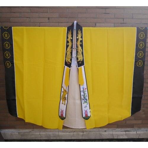 Unisex 2color yellow/red Taoist suits Taoism martial arts gown uniforms cassock robe clothing garments