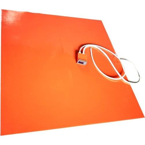 110V 3000W 1000*1000*1.5mm Silicone Heater for machine adhesive 1 side digital thermostat on wire 2000mm lead out from 1 side