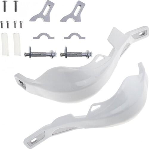 2 Pieces White Motorcycle Hand Guards Motocross Dirtbike Handguards Handlebar Guards for 22MM / 7 Inch / 8 Inch Handlebars