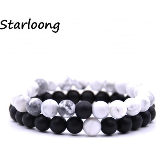 2 pieces/set volcanic stone tiger eye stone men and women couple bracelet natural stone beaded bracelet