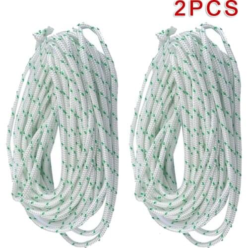 2pcs Pull The Start Rope 4M Recoil Starter Pull Start Cord / Rope For Husqvarna Chainsaws Lawn Mower Engine Atco Mower Part