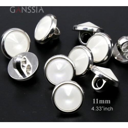 20pcs/lot Size:11mm Clothing T-shirt Resin Steeple buttons,flower shape shank button,gold color button(ss-1013)