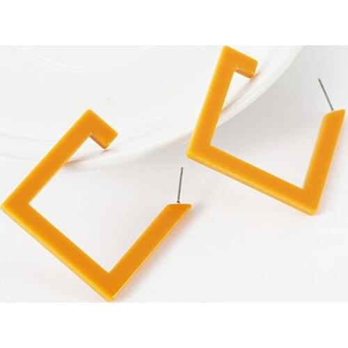 2020 Trendy Earrings Statement Jewelry Simple Geometric Square Acrylic Earrings for Women Wholesale Party Bijoux Gift