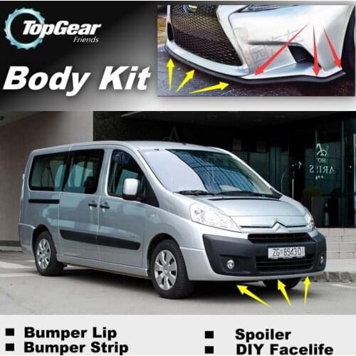Bumper Lip Deflector Lips For Citroen Jumpy / Dispatch MK2 2007~2015 Front Spoiler Skirt For TopGear Tuning / Body Kit / Strip