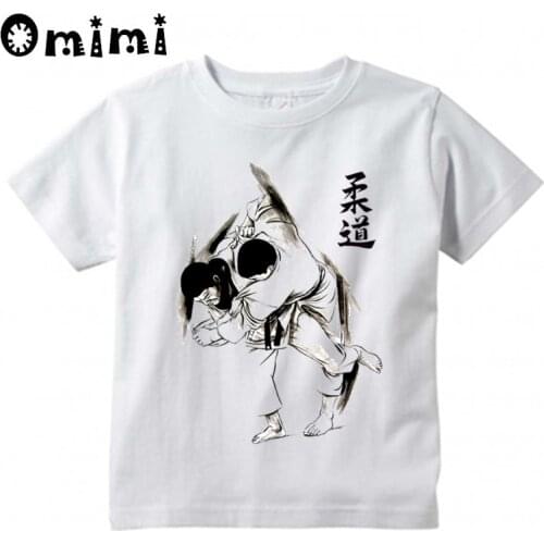 Kids Judo Fashion Design T Shirt Boys and Girls Great Casual Short Sleeve Tops Childrens Funny T-Shirt