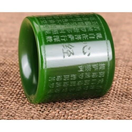 Big A genuine natural jade Xiuyan Jade BanZhi Jade Ring Mens Northeast wholesale