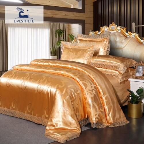 Liv-Esthete Bedding Set Jacquard Luxury Bed Linen Set Pure Cotton Comfortable Bedspread Fitted Sheet Elastic Band Double Size