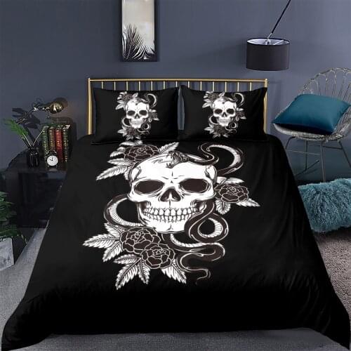 3D Design Duvet Cover Sets Bedding Sets Quilt Covers Pillow Cases 173*230 230*230 265*230 180*210 Skull Custom Home Texitle
