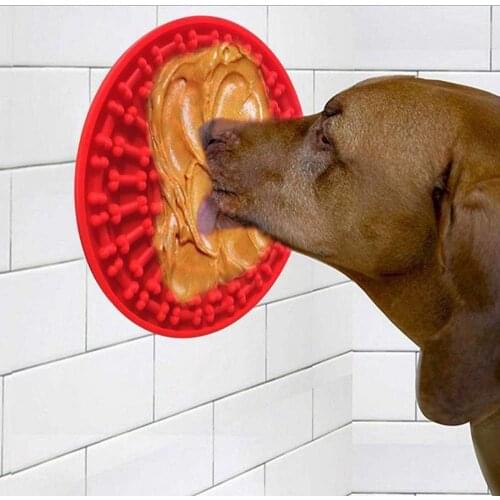 Dog Feeding Lick Mat pet dog feeder bowl for Bath Distraction Easy Grooming in Shower Tub Sink Toy Pet Washing Dog Accessories