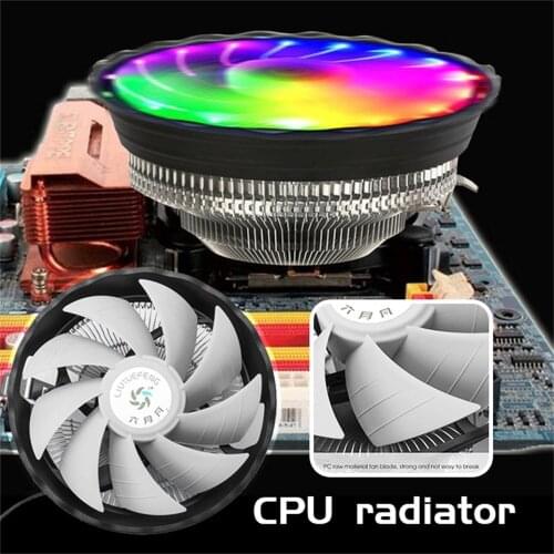 CPU Cooling Fans Colorful Desktop Computer Fan RGB Quiet 775AMD Intel1151 Silent Radiator CPU Fans In Stock
