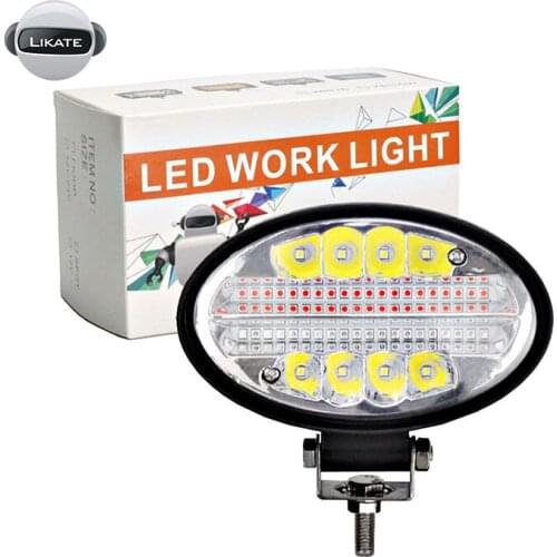 LKT 1pcs 5.5 Inch Oval Shape LED Work Light 12V 144W Combo Beam IP67 for Off-road SUV 4x4 Tank Trucks Car LED Lamp