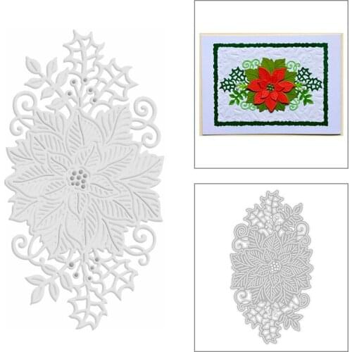 2020 New Christmas Iris Metal Cutting Dies Flower and Leaves Background Die Scrapbooking For Crafts Card Making no Stamps Sets