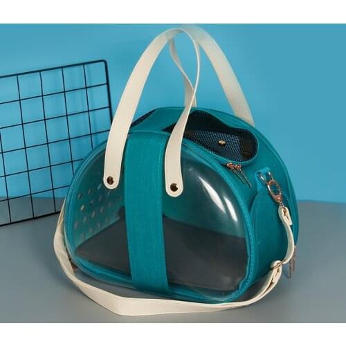 Soft Comfortable New Pet Bag Foldable Cat Outing Bag Blue Pet Backpack PVC Space Capsule Cat Bag Transparent Portable Cat Bag