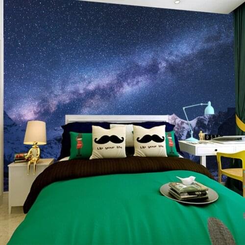 Custom any size 3D wall mural wallpapers Modern fashion Beautiful nebula Wallpaper Wall Sticker YBZ078