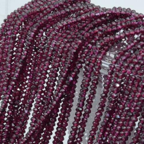 Natural Rhodolite Garnet Faceted Rondelle Beads 2x3mm,3x4mm